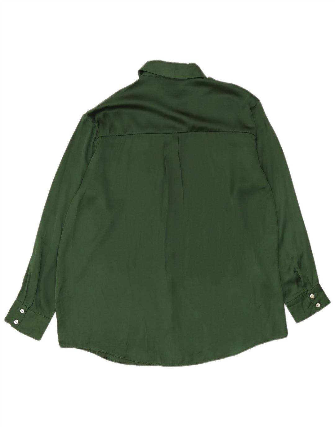 Camisa oversized feminina Zara UK 10 poliéster verde pequeno