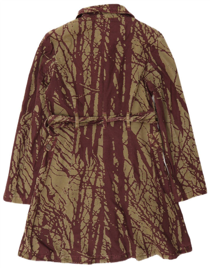 Casaco corta-vento feminino Desigual com padrão abstrato UE 40 algodão verde médio