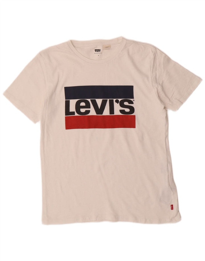 Camiseta gráfica masculina LEVI'S top pequeno algodão branco