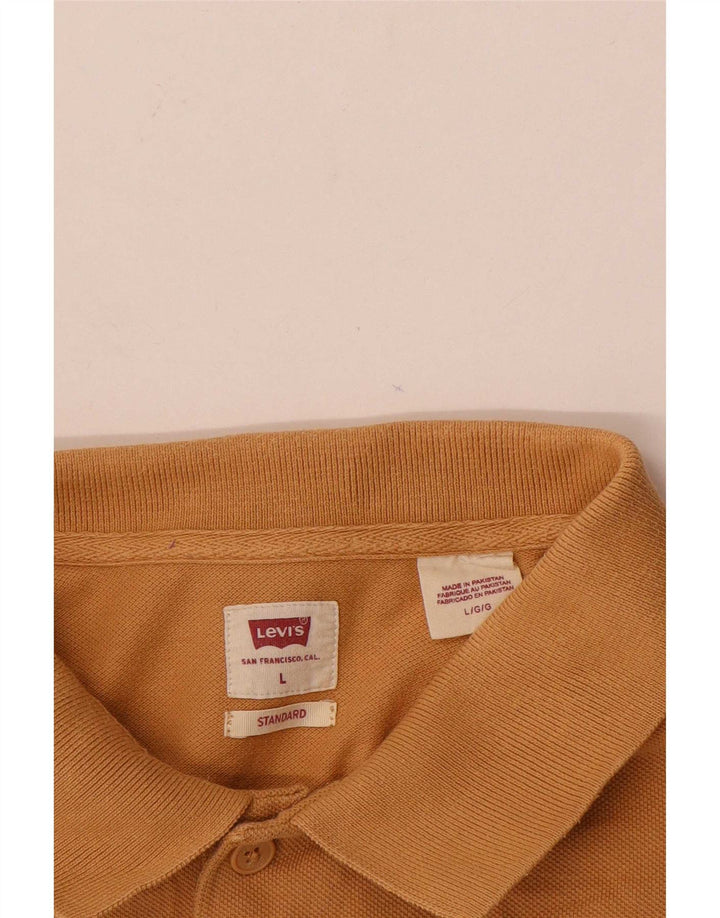 Camisa polo masculina Levi's Standard Fit grande bege