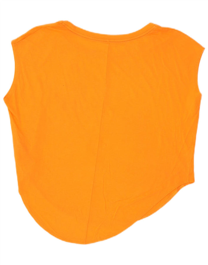 Nike Womens Graphic Vest Top UK 14 Médio Laranja Algodão