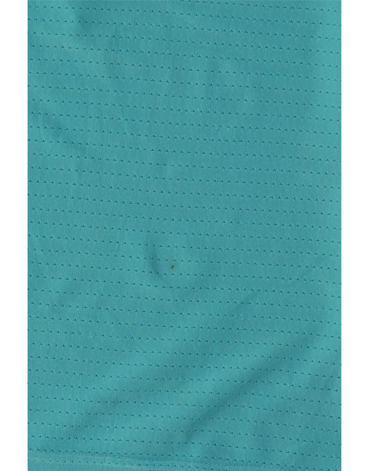 Camisa polo feminina Nike Dri Fit UK 10 pequena turquesa poliéster