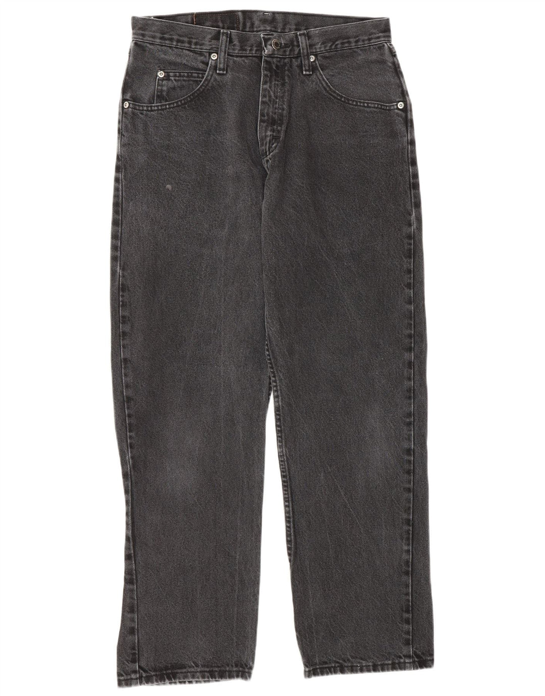 Wrangler Mens Straight Jeans W31 L30 Cinza Algodão