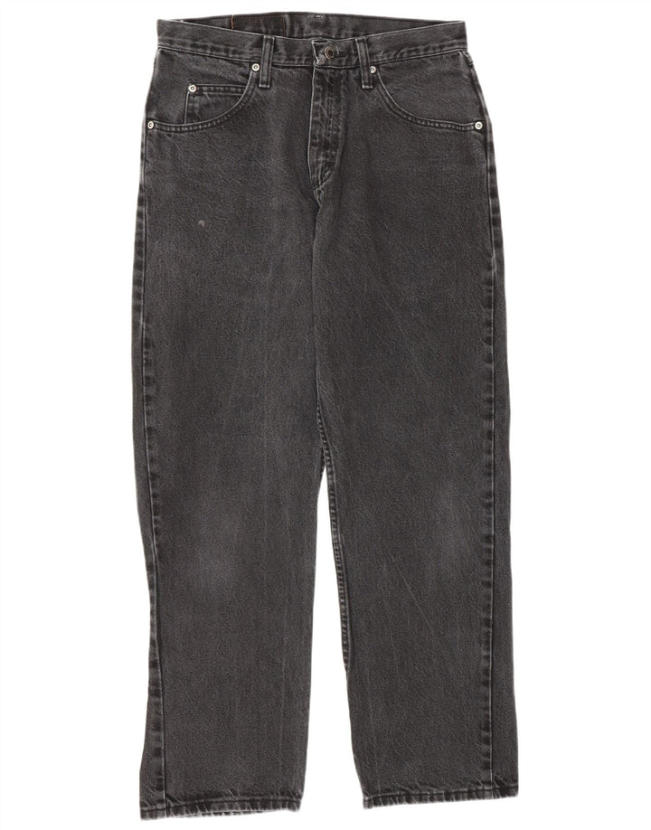 Wrangler Mens Straight Jeans W31 L30 Cinza Algodão