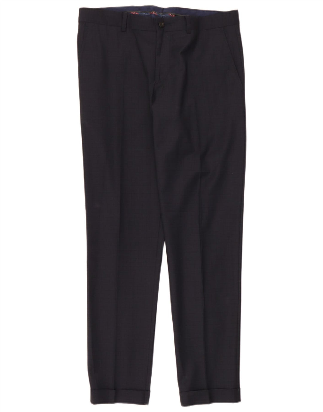 Zara Mens Slim Chino Calças EU 40 Médio W31 L30 Azul Marinho
