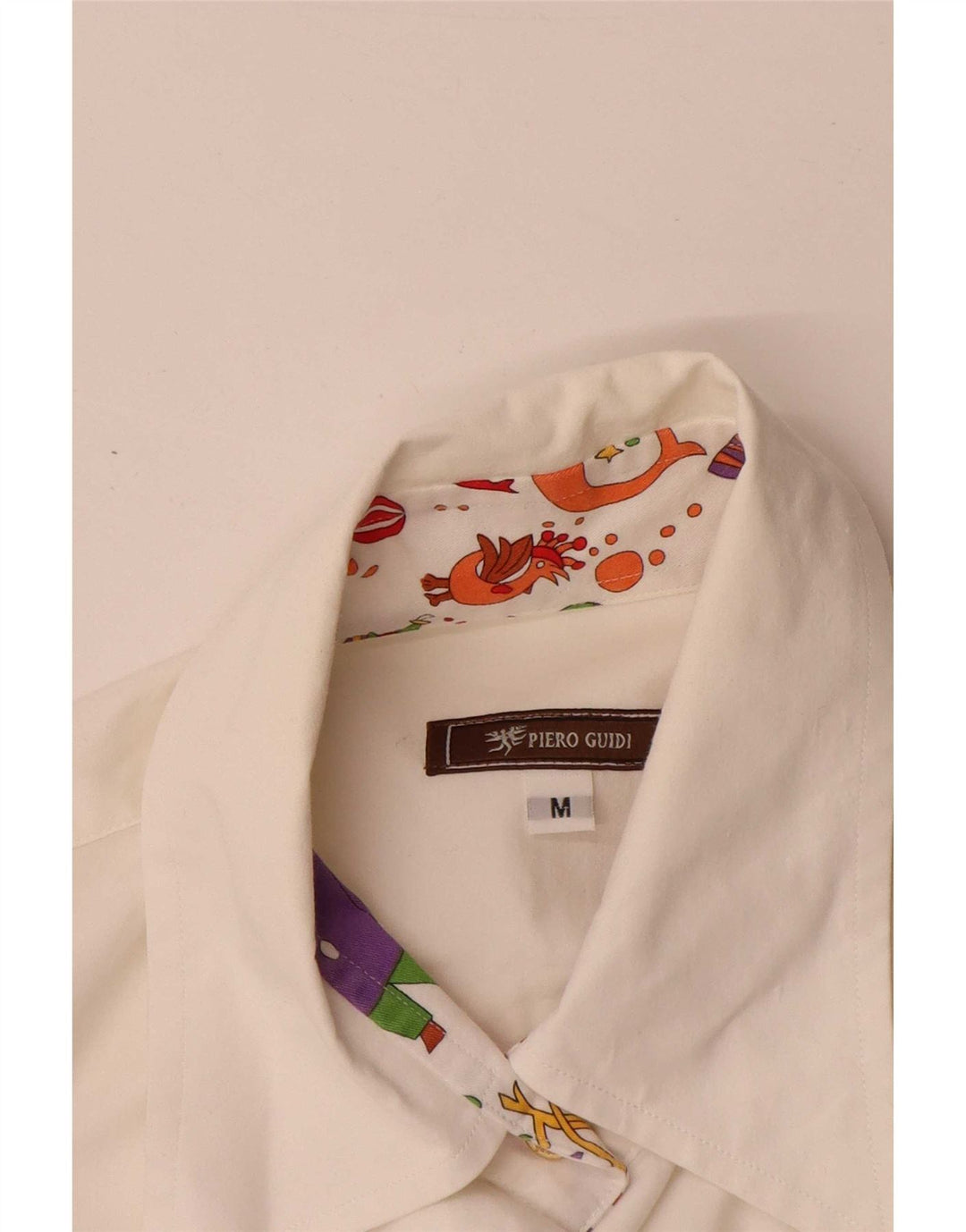 Camisa feminina Piero Guidi UK 12 algodão branco médio