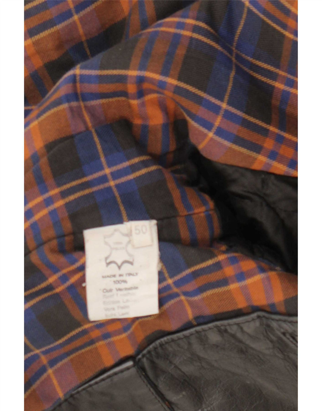 Jaqueta de couro masculina The Bridge IT 50 grande preta
