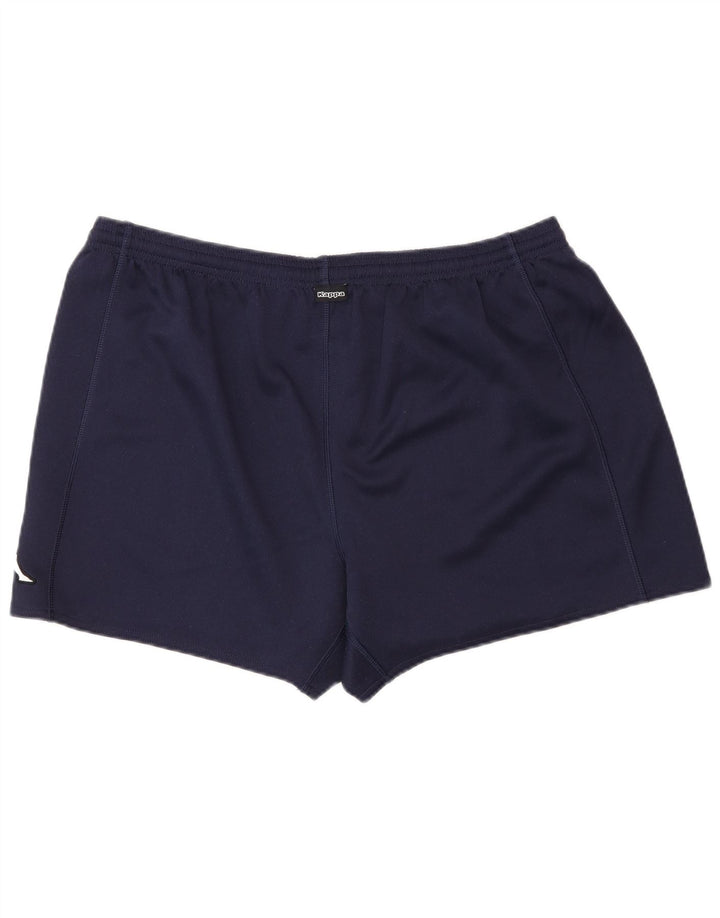 Shorts esportivos masculinos Kappa grande poliéster azul marinho