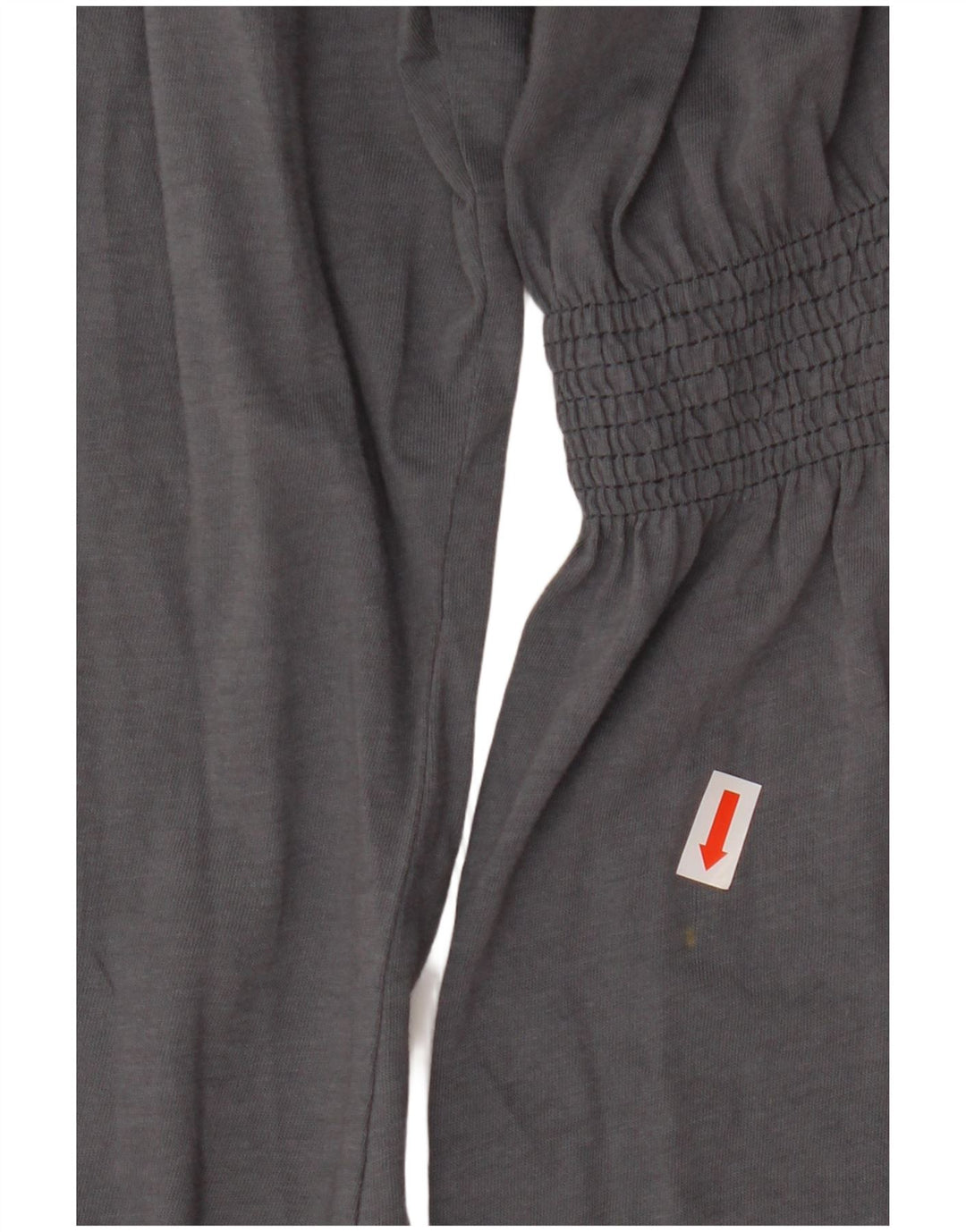 ZARA Blusa feminina Trafaluc manga 3/4 Top Reino Unido 12 algodão cinza médio