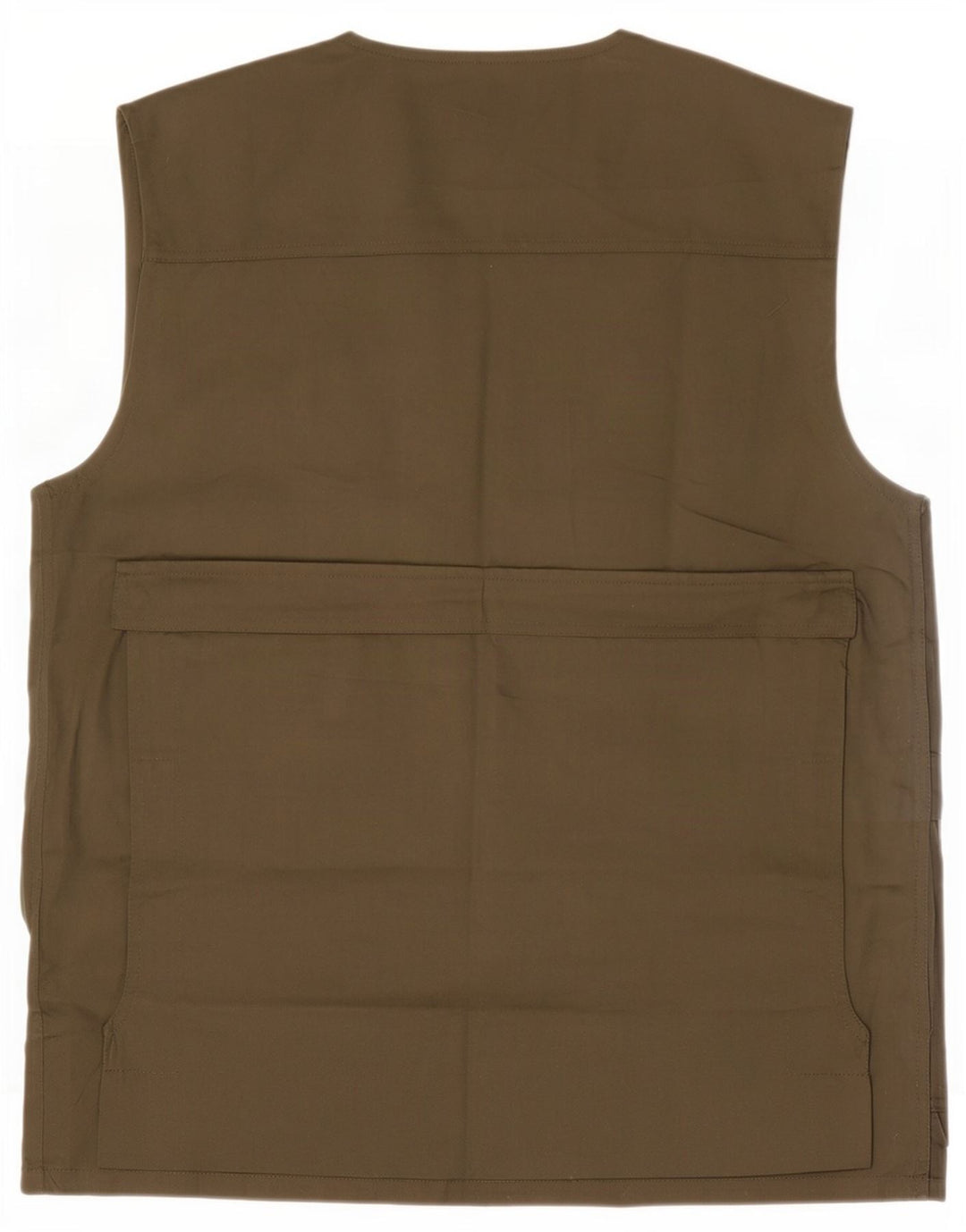 Colete utilitário masculino vintage IT 52 XL poliéster cáqui