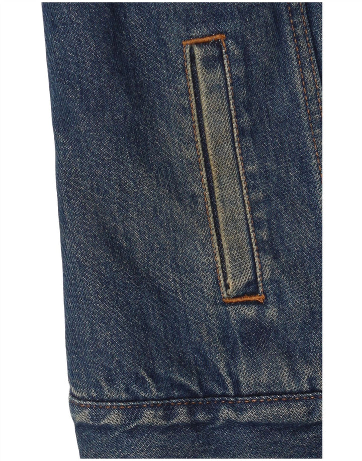 Jaqueta jeans feminina Levi's Sherpa UK 14 algodão azul médio