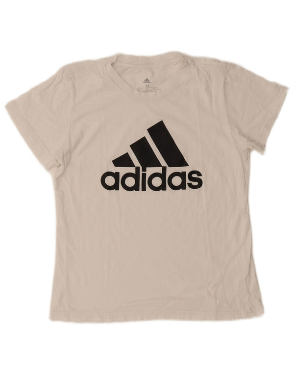 Camiseta Adidas Feminina Graphic Top UK 12/14 Médio Branco
