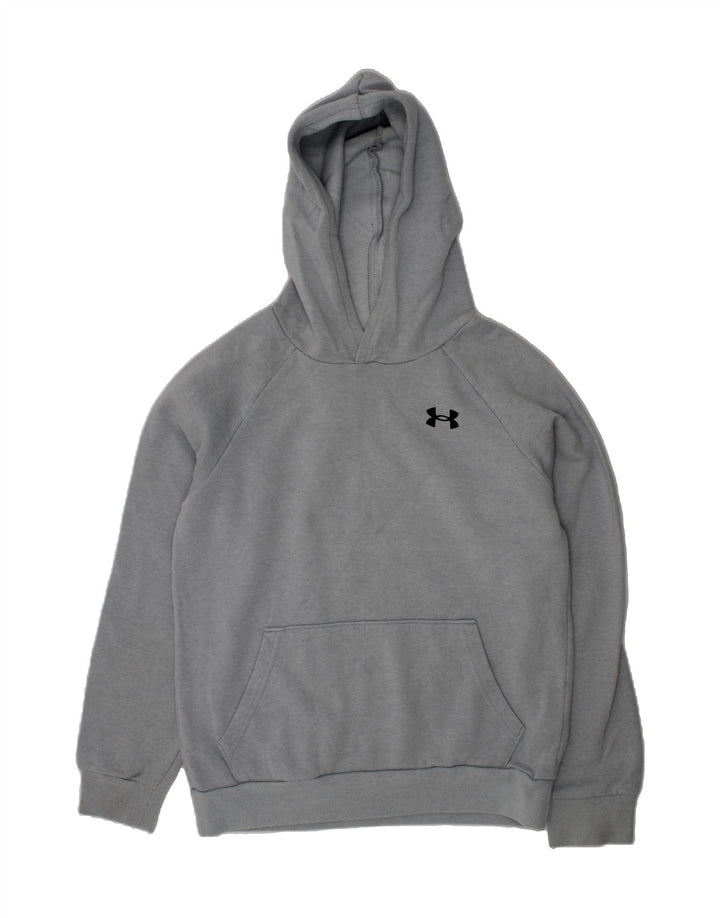 UNDER ARMOUR Boys Hoodie Jumper 11-12 Years Large Grey Cotton Vintage Under Armour and Second-Hand Under Armour from Messina Hembry 