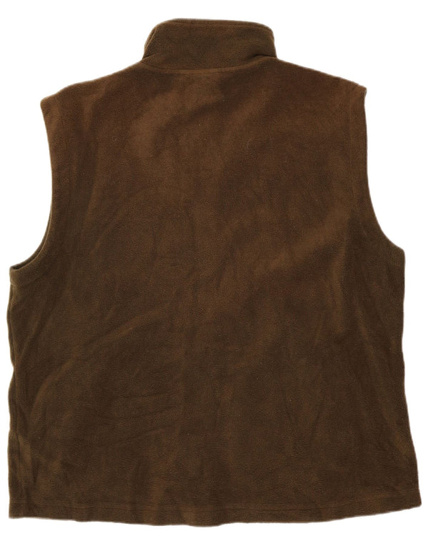 LE FROG Masculino Casual Fit Fleece Gilet UK 42 XL Cáqui Poliéster