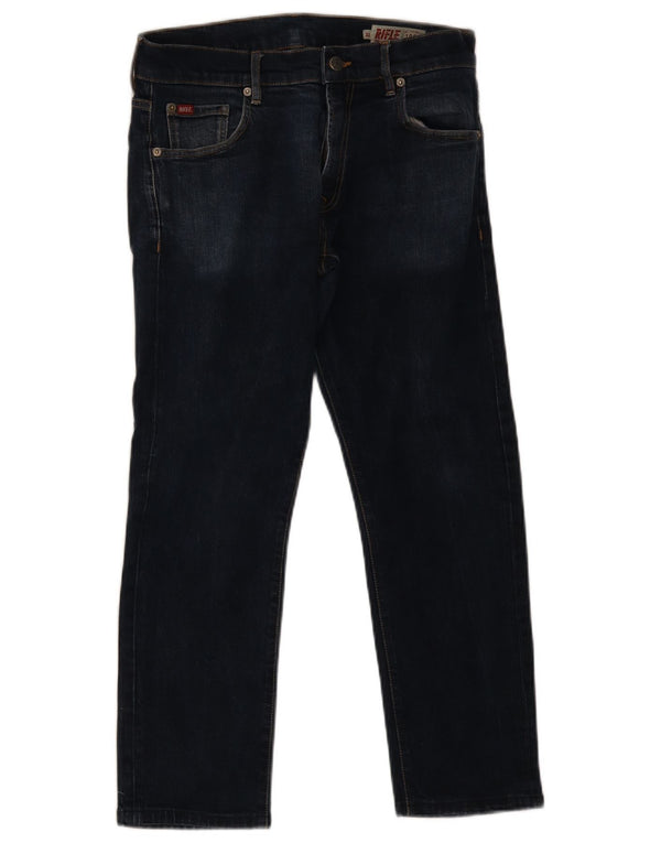 Rifle Masculino Cropped Slim Jeans W32 L26 Azul Marinho Algodão