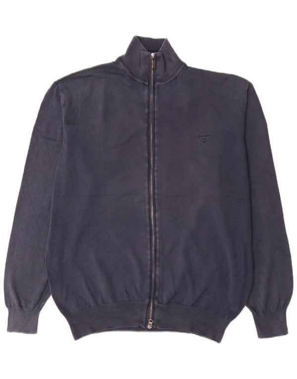 Suéter cardigã masculino Gant XL algodão azul marinho