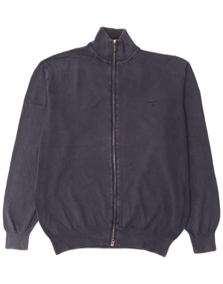 Suéter cardigã masculino Gant XL algodão azul marinho