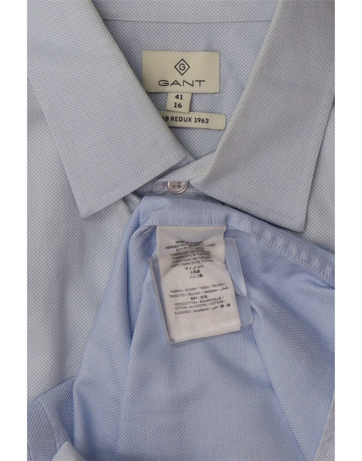 Camisa masculina Gant tamanho 41 16 grande algodão azul