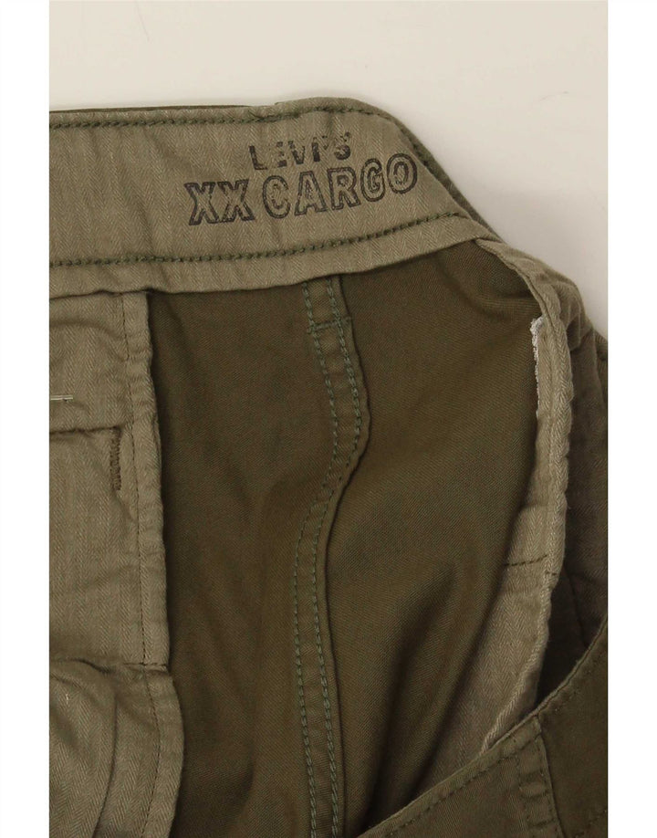 Calça cargo masculina cônica Levi's W36 L32 algodão cáqui