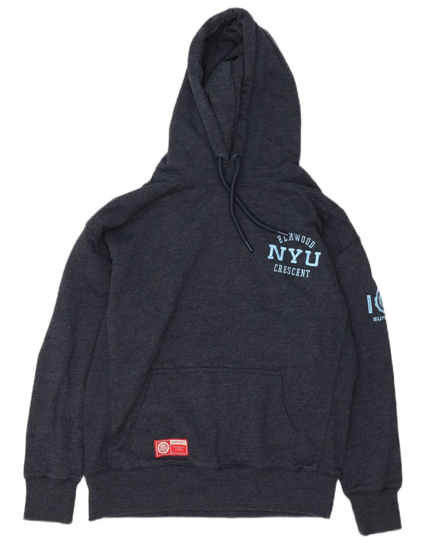 Superdry Mens Graphic Loose Fit Hoodie Jumper XS Azul Marinho Algodão