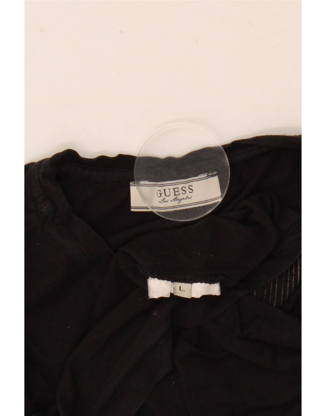 Guess Camiseta masculina gráfica grande preta