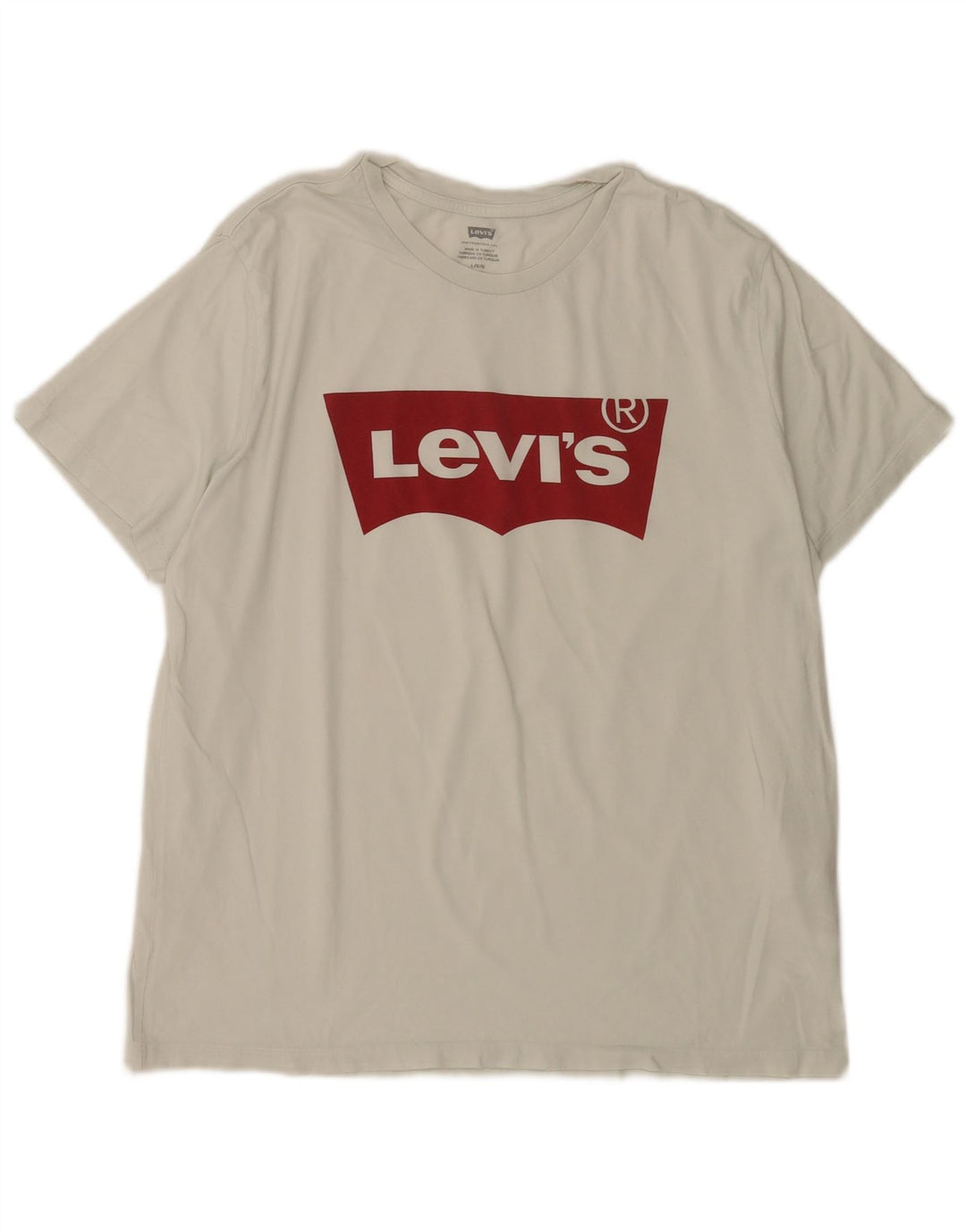 Camiseta gráfica masculina Levi's Top grande de algodão branco