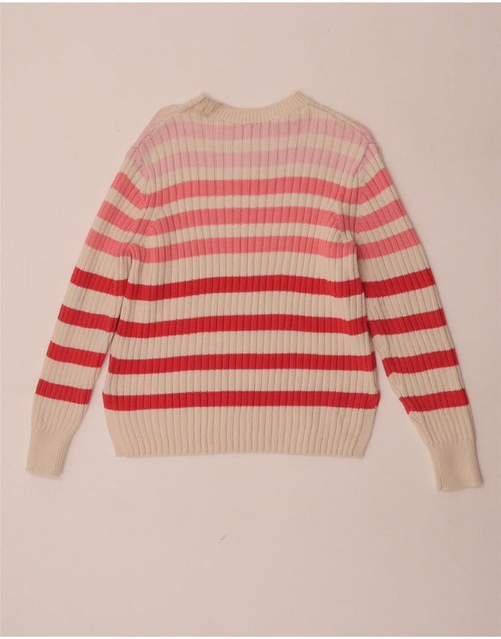 Suéter feminino Marks & Spencer com gola canoa Reino Unido 12 médio multicolorido
