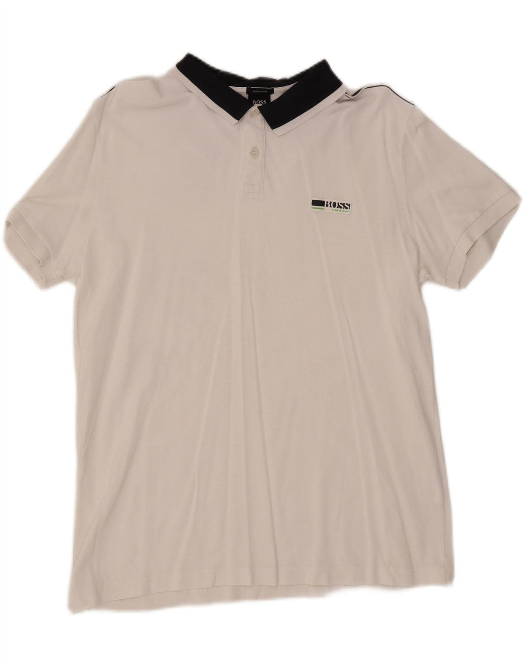 Camisa polo masculina de ajuste regular HUGO BOSS grande branca
