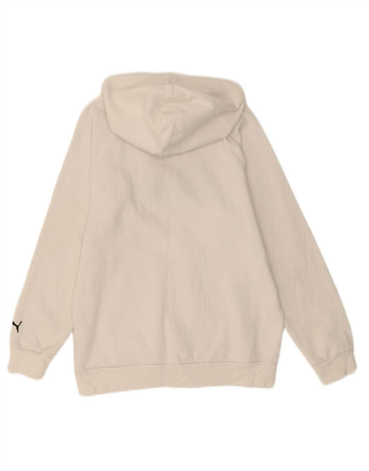 Jumper com capuz gráfico PUMA Boys 11-12 anos algodão branco