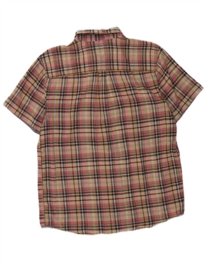 Camisa masculina de manga curta clássica White Stuff pequena xadrez multicolorida