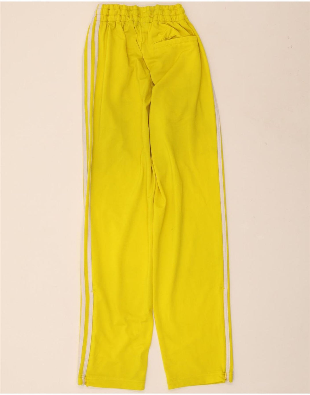 Calças de treino femininas ADIDAS UK 8 pequeno poliéster amarelo