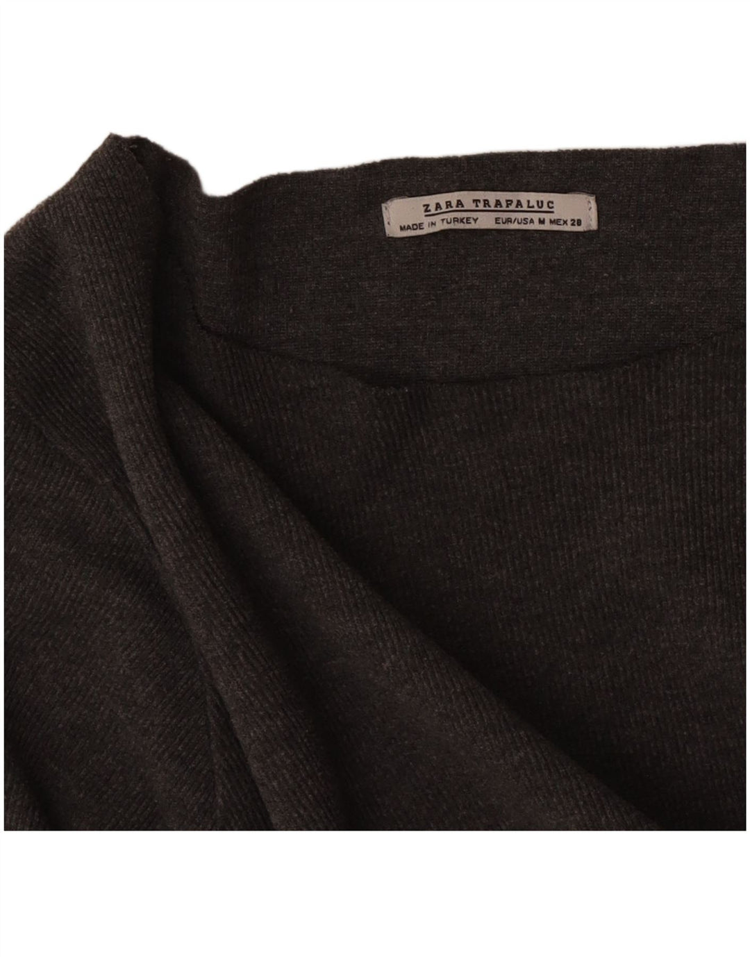 Zara Womens Trafaluc Oversized Top manga comprida Reino Unido 14 cinza médio