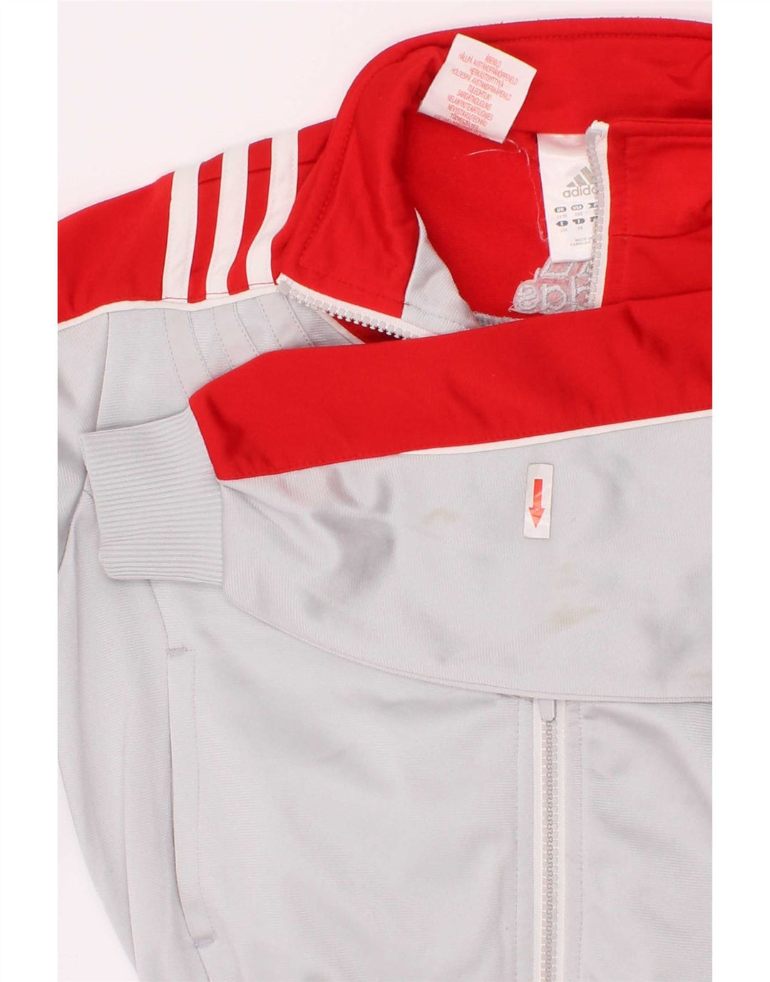 Jaqueta Adidas Boys Graphic Tracksuit Top 5-6 Anos Cinza Colorblock