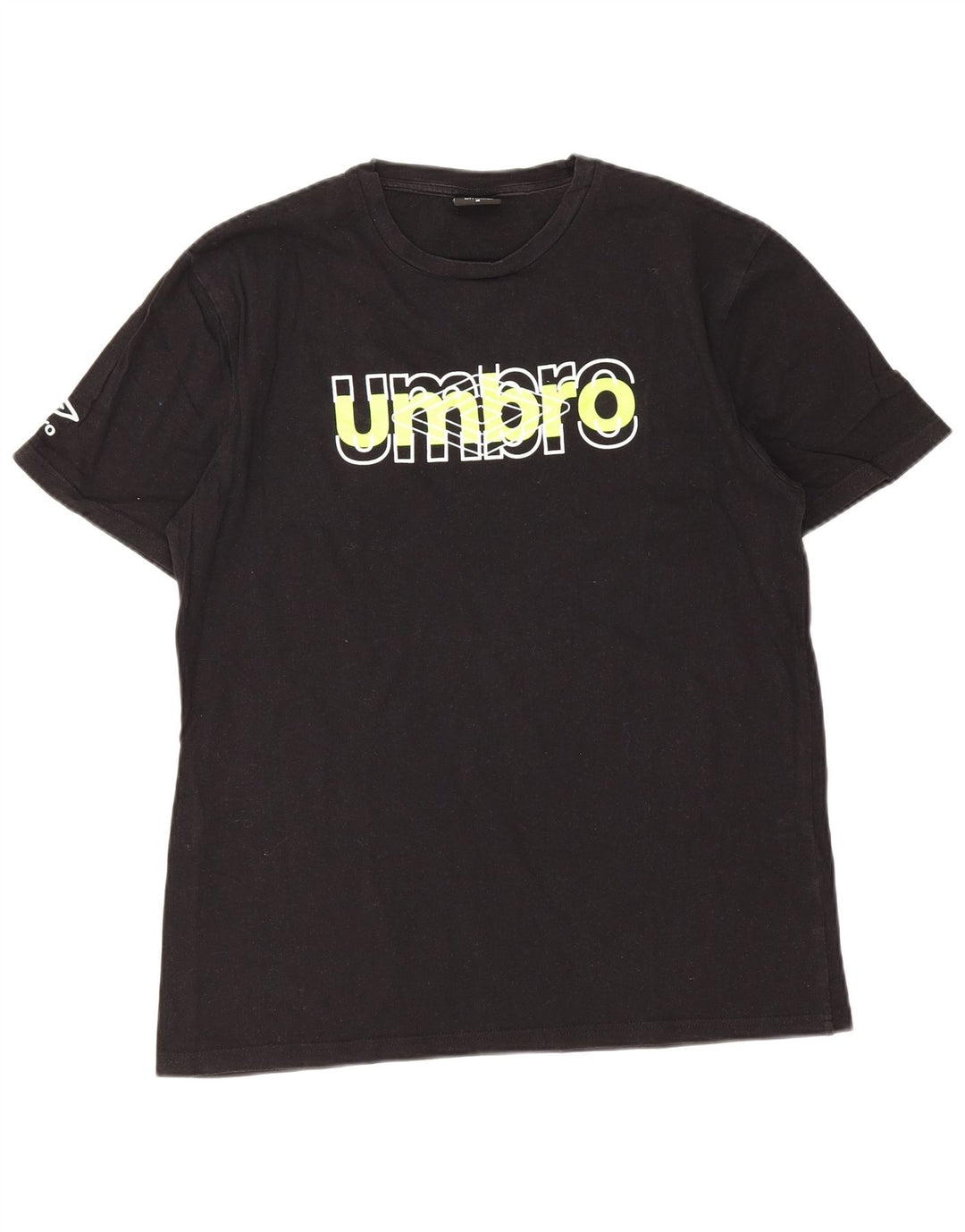 Camiseta masculina gráfica Umbro Top médio algodão preto