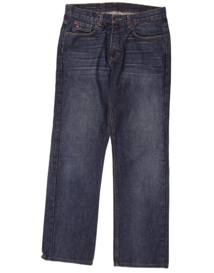 TOMMY HILFIGER Jeans reto masculino W31 L32 algodão azul