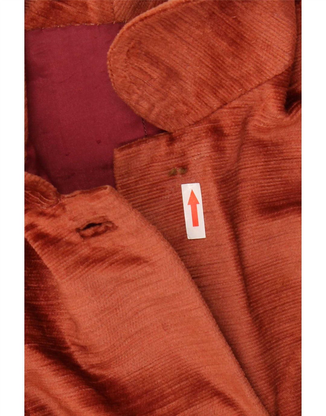 Sobretudo de veludo feminino vintage UK 10 pequeno marrom