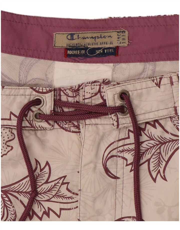 Shorts de natação masculino Champion grande branco floral