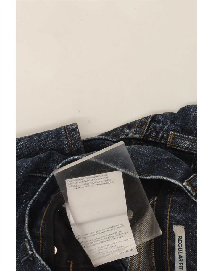 Jeans masculinos Boss Orange Regular Fit Straight W38 L34 Azul Algodão