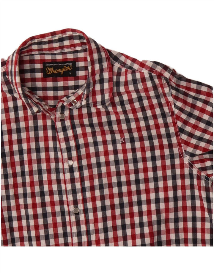 Camisa masculina Wrangler grande algodão guingão multicolorido