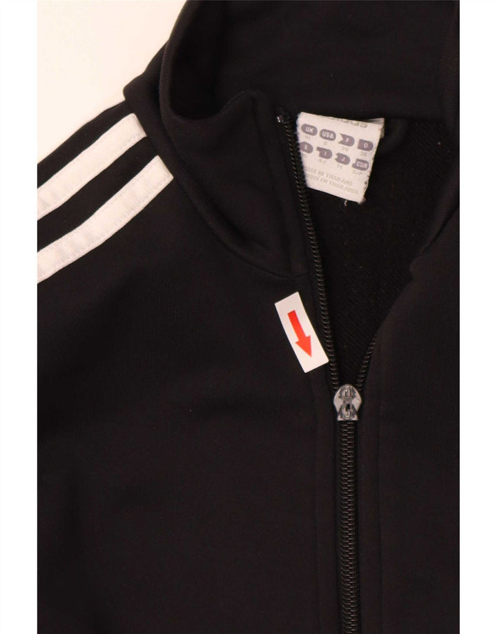 Adidas Womens Full Tracksuit UK 10 Pequeno Poliéster Preto
