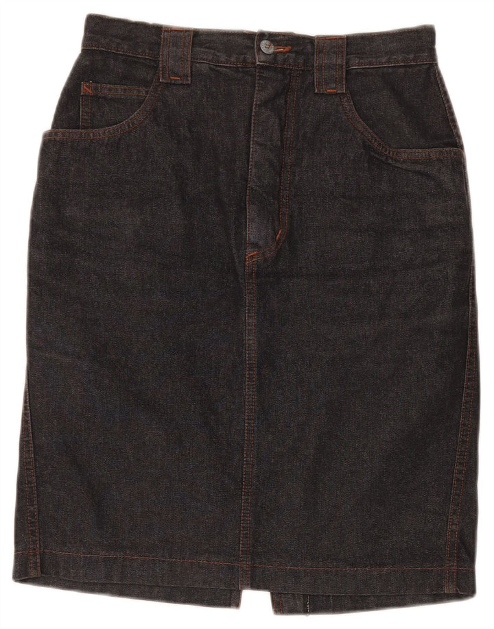 Saia jeans feminina Krizia W36 grande algodão cinza