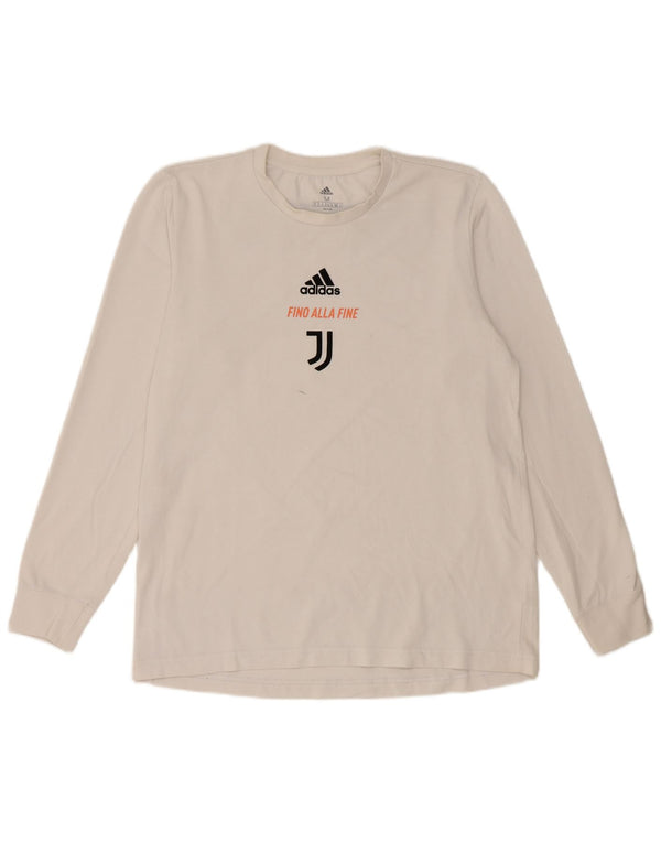Adidas Mens Juventus Graphic Top Manga Longa Médio Branco