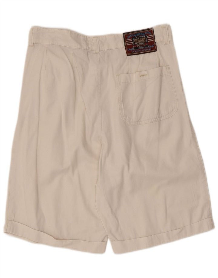 QUARRY Mens Pegged Chino Shorts W31 Médio Algodão Branco