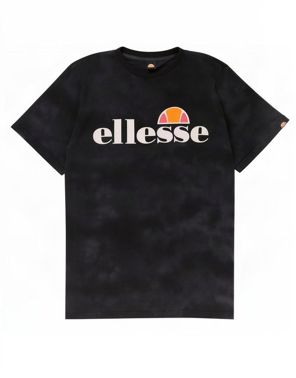 Camiseta feminina Ellesse com estampa gráfica UK 12 médio preto tie-dye algodão