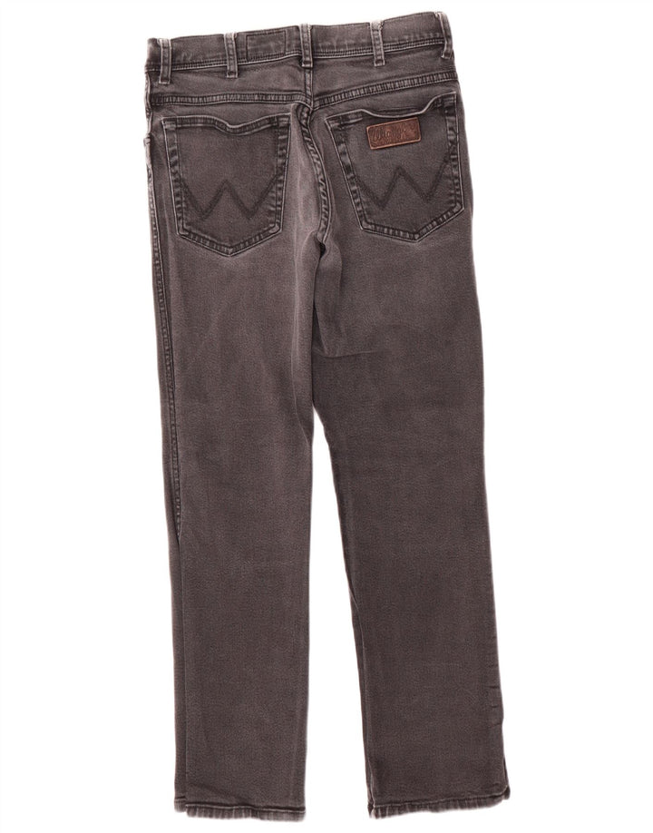 Wrangler Masculino Texas Stretch Straight Jeans W32 L30 Algodão Cinza