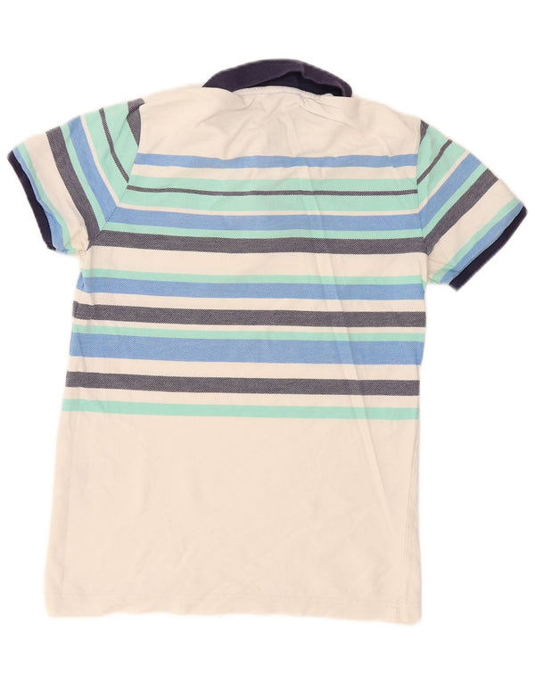 US Polo Assn. Camisa polo masculina XS algodão listrado branco