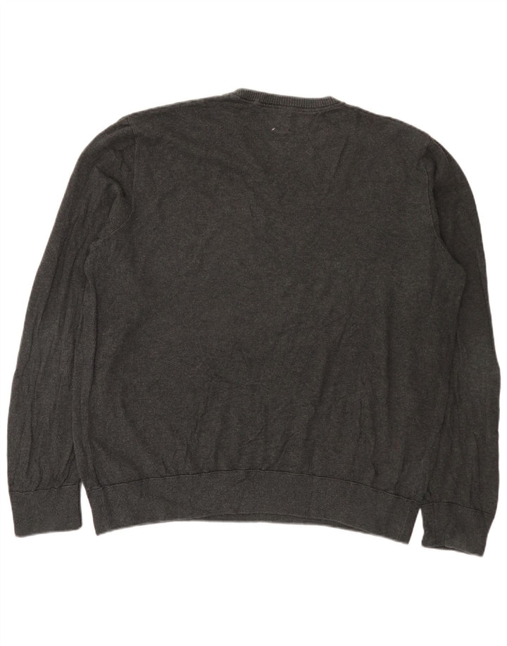 Suéter masculino Gap com decote em V XL algodão cinza