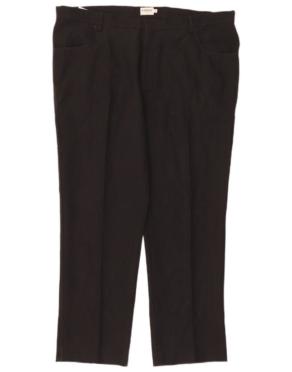 Farah Mens Classic Fit Calça Casual W42 L29 Poliéster Preto