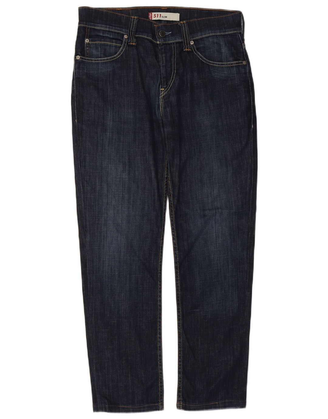 Levi's feminino 511 slim jeans w33 l28 algodão azul marinho