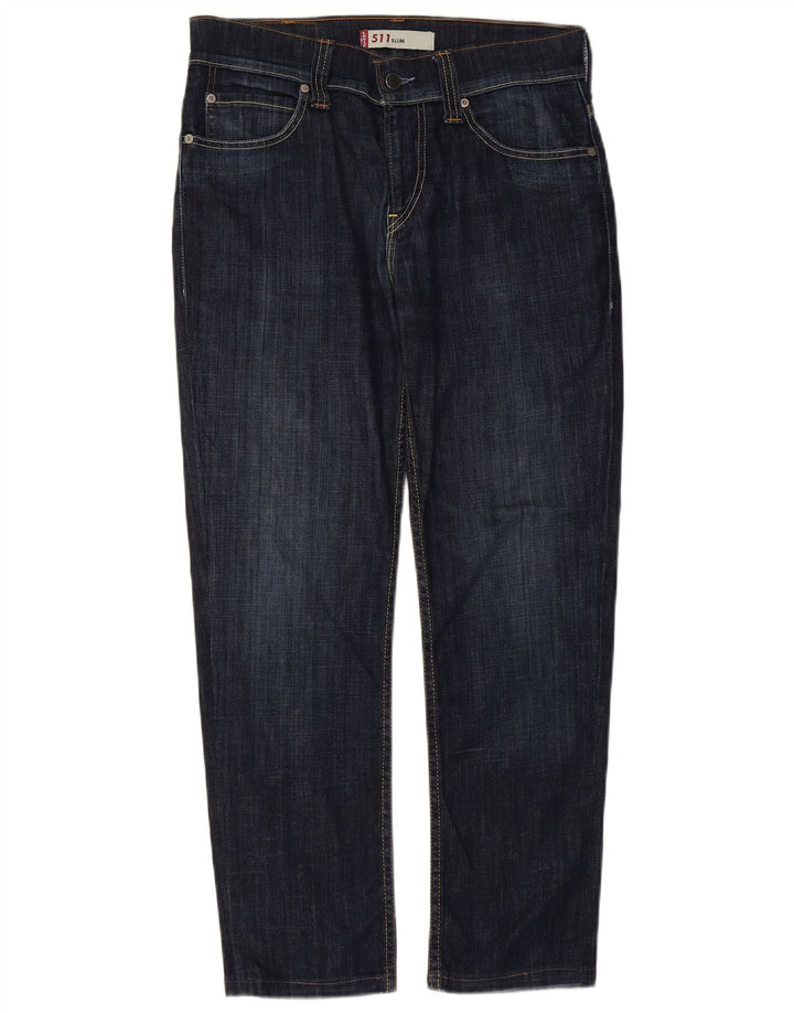 Levi's feminino 511 slim jeans w33 l28 algodão azul marinho